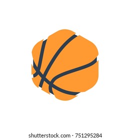 unique basket ball logo. editable. vector