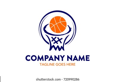 Unique Basket Ball Logo Template