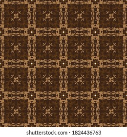 Unique batik motifs as a traditional Java clothes with dark brown color design.
