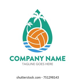 Unique Beach Volleyball Logo