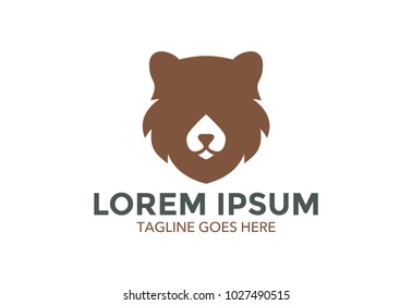 unique bear logo. vector illustration. editable