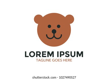 unique bear logo. vector illustration. editable