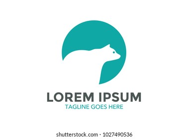 unique bear logo. vector illustration. editable