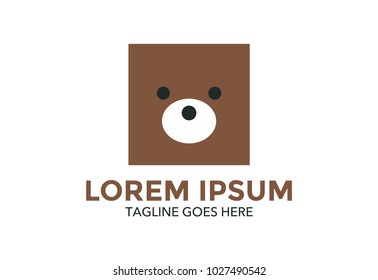unique bear logo. vector illustration. editable