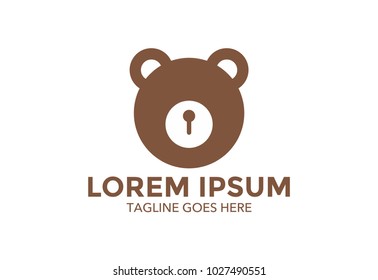 unique bear logo. vector illustration. editable
