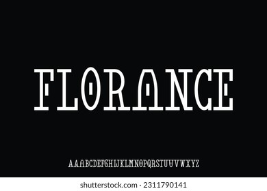 Einzigartiges, schönes Display-Schriftart, Vektordesign geeignet für Logotyp, Überschrift, Poster und viele mehr