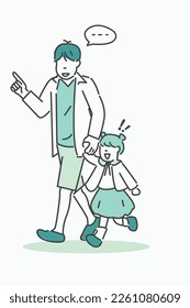 Unique and beautiful family illustration design