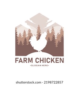 Unique and Beautiful Farm Chicken Logo