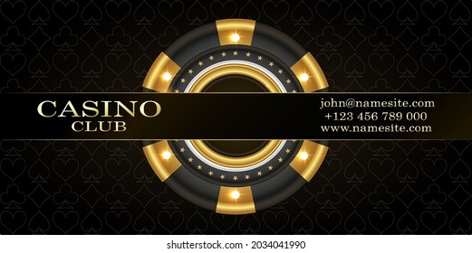 Unique beautiful golden vip card casino concept