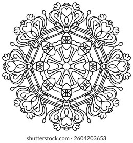 unique and beautiful mandala design for coloring book, trendy mandala art for henna, tattoo design and wall art
