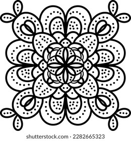 VECTOR ORNAMENTAL DE MANDALA ÚNICO Y HERMOSO PARA PLANTILLA DE DISEÑO