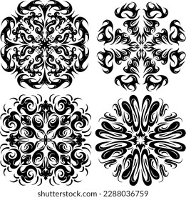 vector único y hermoso de mandala para materiales de diseño
