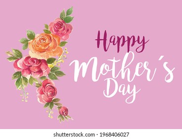 An unique and beautiful mother's day wish card vector for use.