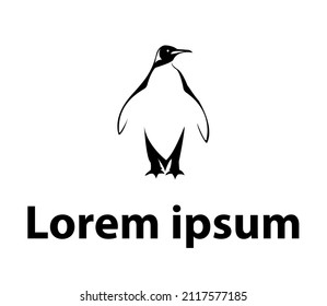 unique beautiful penguin simple logo 