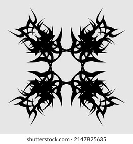 unique beautiful sharp scary scary symmetrical mandala tattoo pattern vector for decoration