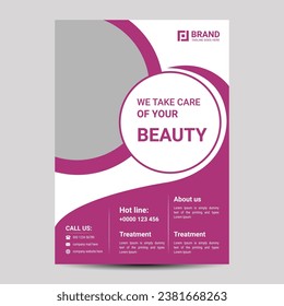 Einzigartiges Muster für Beauty-Flyer mit modernem Design