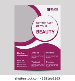 Einzigartiges Muster für Beauty-Flyer mit modernem Design