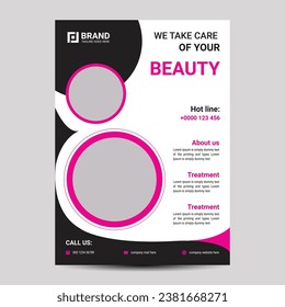 Einzigartiges Muster für Beauty-Flyer mit modernem Design