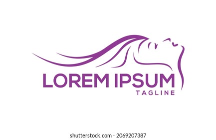 Unique beauty hairstyle logo Modern and minimalist vector and abstract logo 