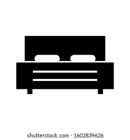 Unique Bed Vector Glyph Icon
