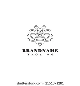 unique bee logo icon template cute modern isolated vector symbol