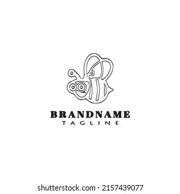 unique bee logo icon template cute modern isolated vector illustration