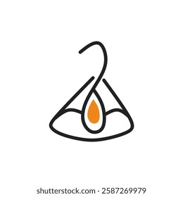 unique bell. vector bell silhouette line
