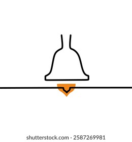 unique bell. vector bell silhouette line