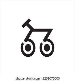 Unique bicycle icon design from number 5 and 3 elements.