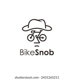 Unique bicycle logo with people face	