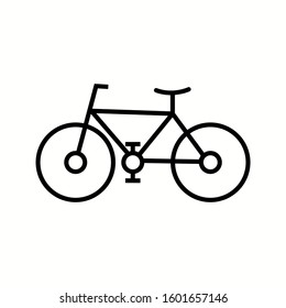 Unique Bicycle Vector Line Icon
