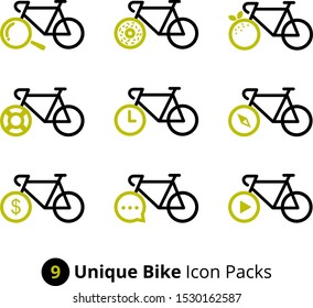 Unique Bike Icon Vector Packs