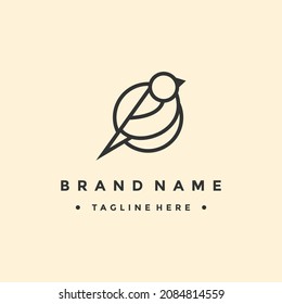 unique bird logo - vector illustration 