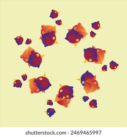 Unique bird pattern background in vector format