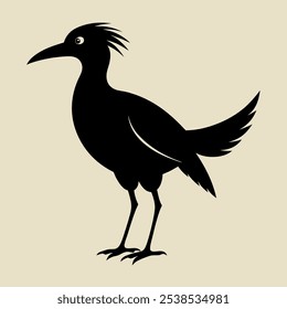 Unique Bird Silhouette – Vector Animal Illustration