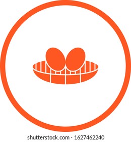 Unique birds nest Vector Glyph Icon