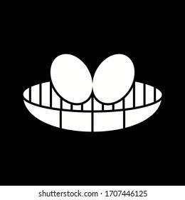 Unique birds nest Vector Glyph Icon
