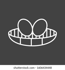 Unique birds nest Vector Line Icon