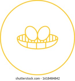 Unique birds nest Vector Line Icon