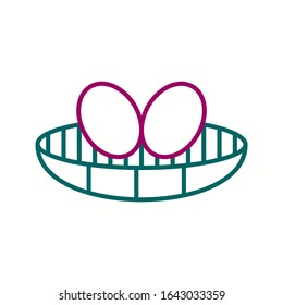 Unique birds nest Vector Line Icon