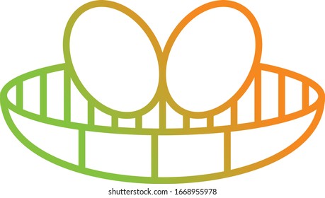 Unique birds nest Vector Line Icon