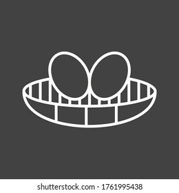 Unique birds nest Vector Line Icon