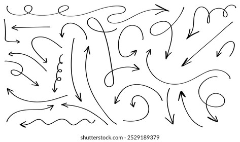 Unique black arrow designs in various styles