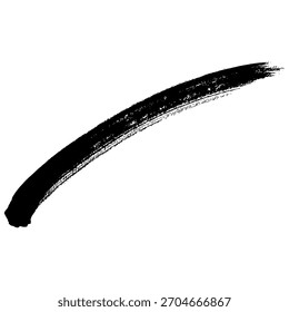 Trazo de pincel negro único creado con tinta para fondos de temática grunge