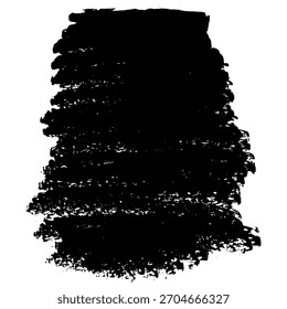 Pincelada negra única con una textura grunge ideal para proyectos creativos