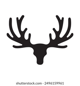 Unique black deer silhouette vector art, ideal for distinctive and standout graphic projects