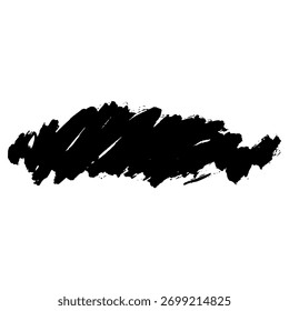 Einzigartige schwarze Pinselstriche von Hand, perfekt für Grunge-Themen.