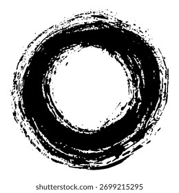 Einzigartige Pinselstriche mit schwarzer Tinte, ideal für Grunge-Hintergrunddesigns.