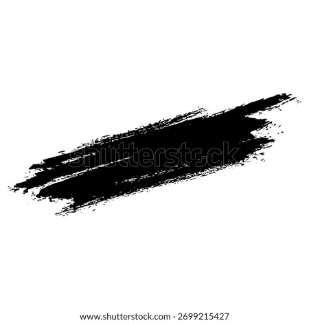 Unique black ink brush strokes suitable for grunge themed design work.