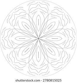 Unique black mandala artwork featuring bold lines and mesmerizing details